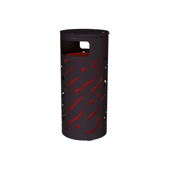 Corbeille standard Venise 80 litres Procity - Ø 450 x hauteur 845 mm - Sans seau - Noir foncé