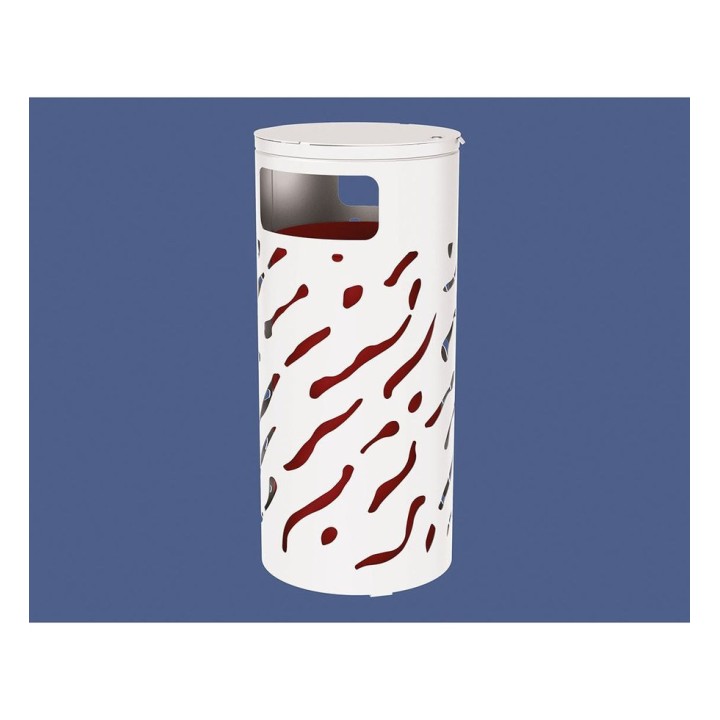 Corbeille standard Venise 80 litres Procity - Ø 450 x hauteur 845 mm - Sans seau - Blanc pur