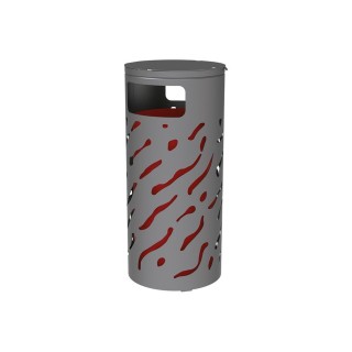 Corbeille standard Venise 80 litres Procity - Ø 450 x hauteur 845 mm - Sans seau - Gris Procity