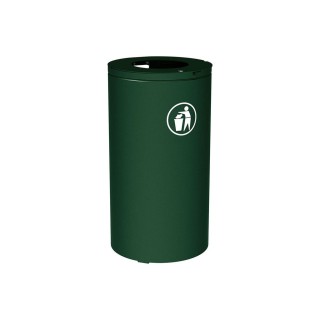 Corbeille Olbia 80 litres Procity - Ø 450 x hauteur 845 mm - Sans seau - Vert mousse