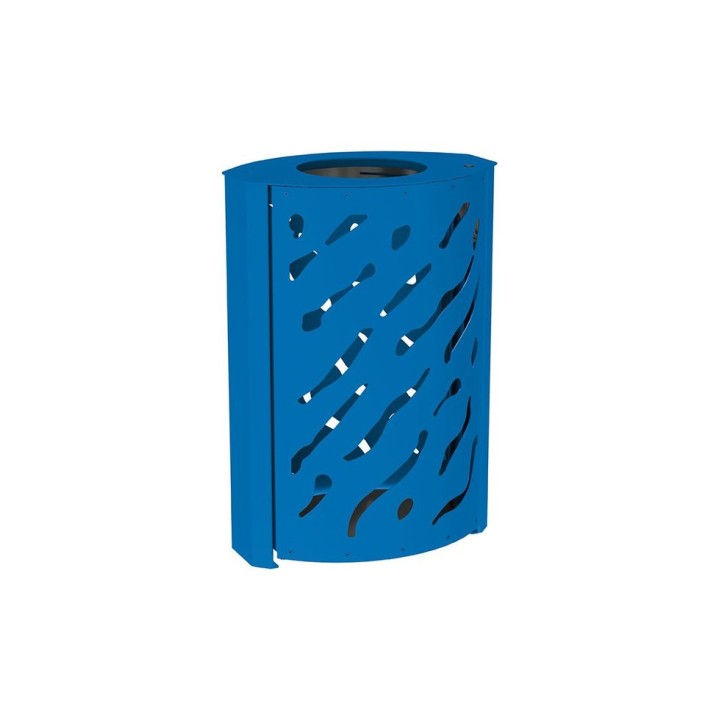 Corbeille standard Venise 120 litres Procity - larg. 590 x prof. 435 x haut. 845 mm - Bleu gentiane