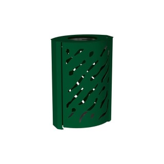 Corbeille standard Venise 120 litres Procity - larg. 590 x prof. 435 x haut. 845 mm - Vert mousse