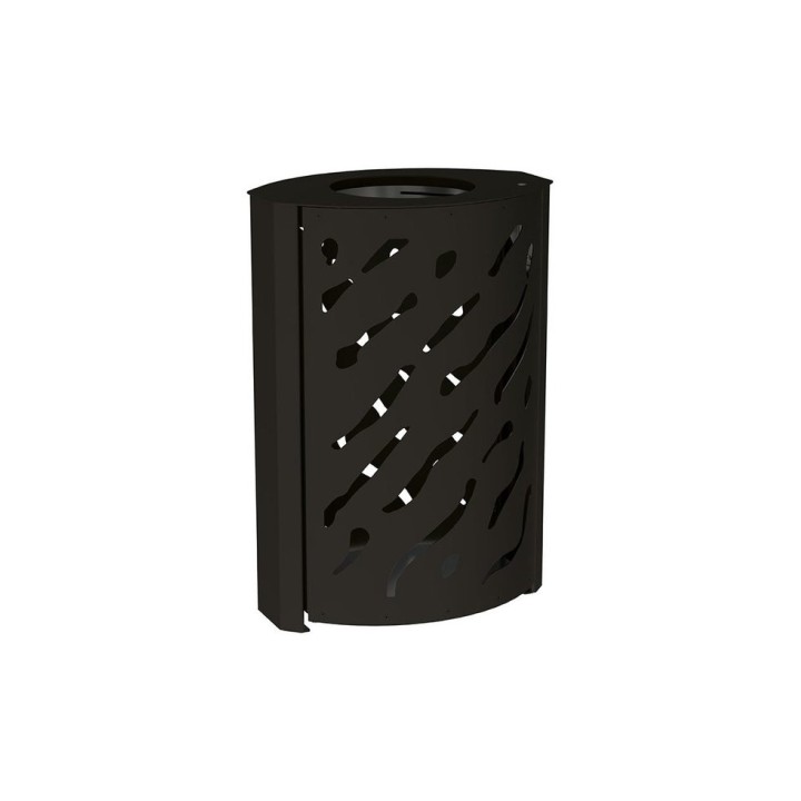 Corbeille standard Venise 120 litres Procity - larg. 590 x prof. 435 x haut. 845 mm - Noir foncé