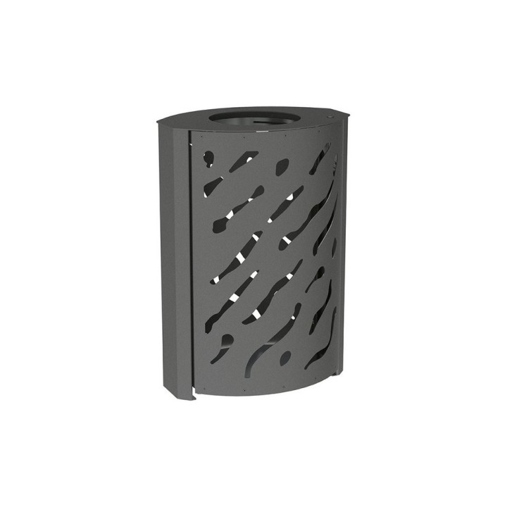 Corbeille standard Venise 120 litres Procity - larg. 590 x prof. 435 x haut. 845 mm - Gris Procity