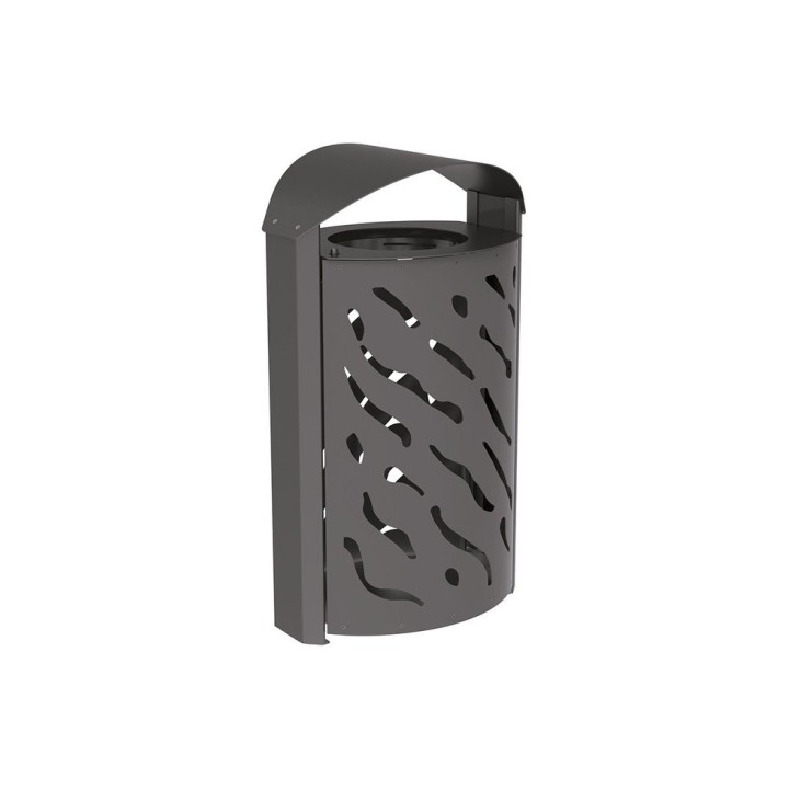 Corbeille couvercle réhaussé Venise 120 litres Procity - larg. 595 x prof. 435 x haut. 1025 mm - Gris procity