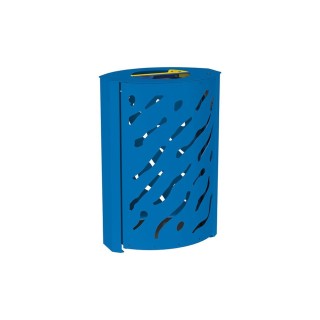 Corbeille Venise Tri sélectif 2 X 60 litres Procity - : larg. 590 x prof. 435 x haut. 845 mm - Bleu gentiane