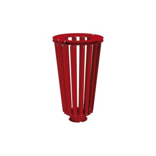 Corbeille Lofoten acier 80 litres Procity - Sans seau - Rouge pourpre