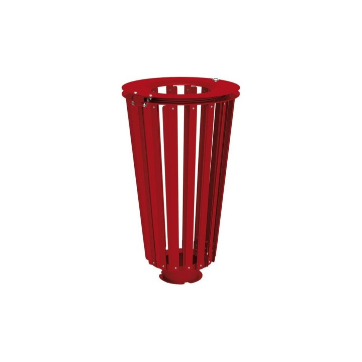Corbeille Lofoten acier 80 litres Procity - Sans seau - Rouge pourpre