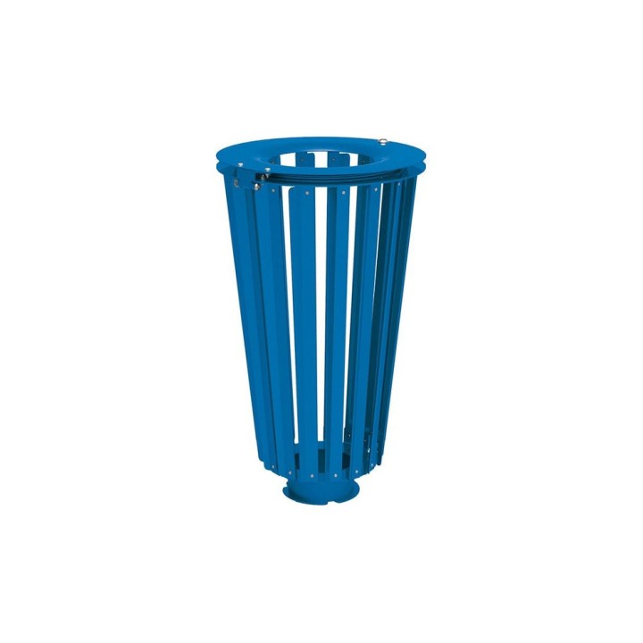 Corbeille Lofoten acier 80 litres Procity - Sans seau - Bleu gentiane