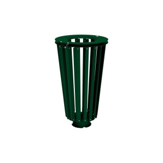 Corbeille Lofoten acier 80 litres Procity - Sans seau - Vert mousse