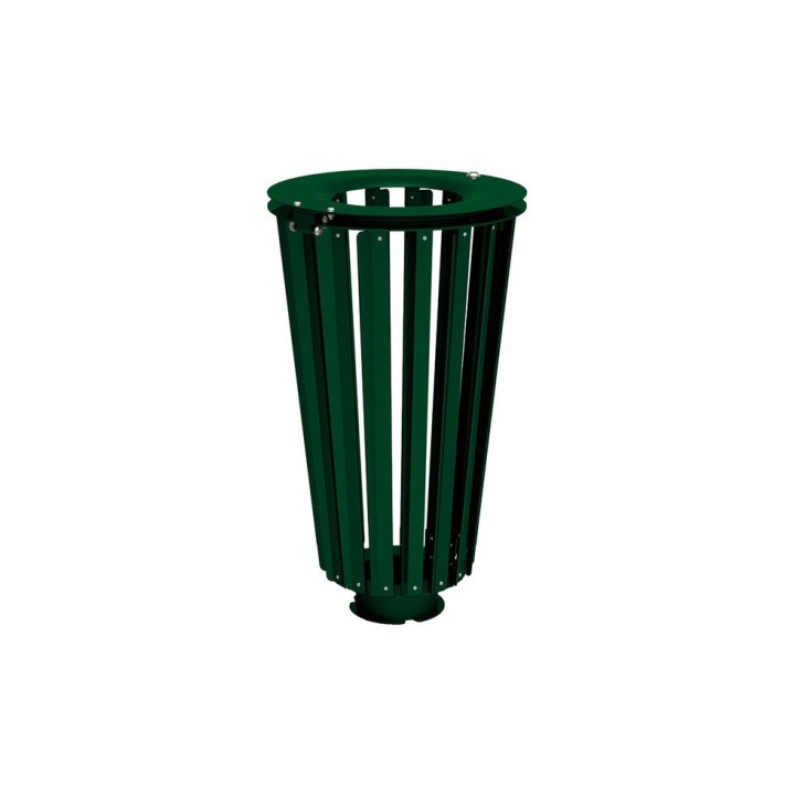 Corbeille Lofoten acier 80 litres Procity - Sans seau - Vert mousse