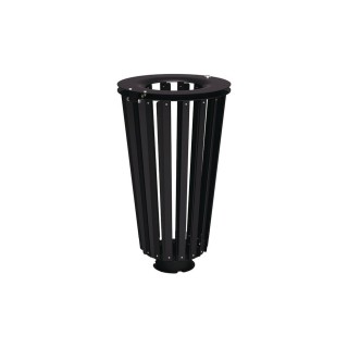 Corbeille Lofoten acier 80 litres Procity - Sans seau - Noir foncé