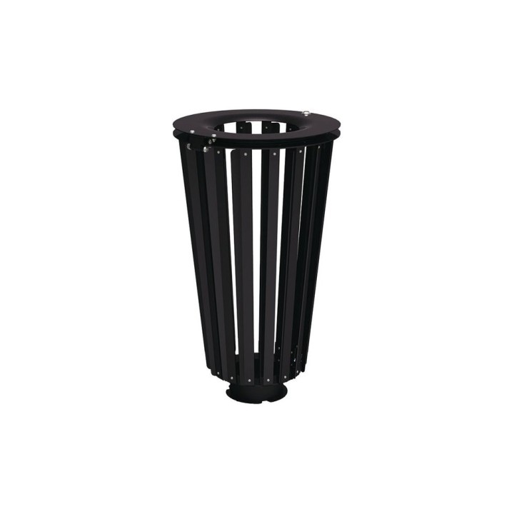 Corbeille Lofoten acier 80 litres Procity - Sans seau - Noir foncé