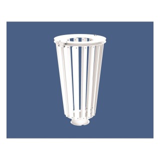 Corbeille Lofoten acier 80 litres Procity - Sans seau - Blanc pur