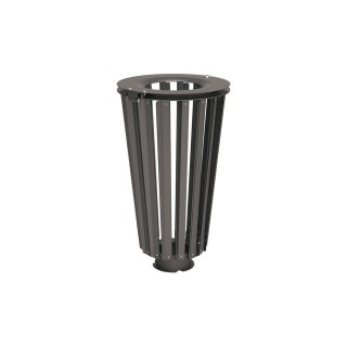 Corbeille Lofoten acier 80 litres Procity - Sans seau - Gris Procity