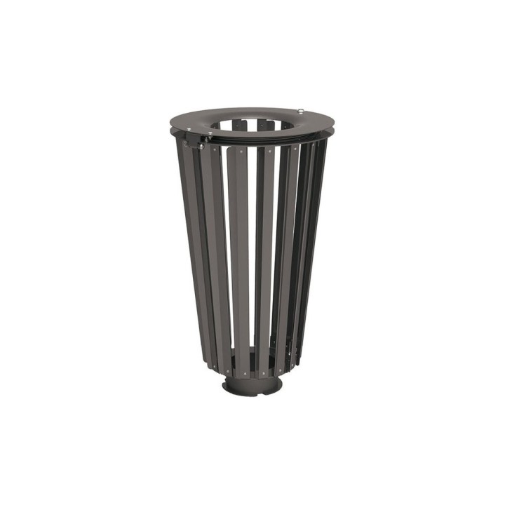 Corbeille Lofoten acier 80 litres Procity - Sans seau - Gris Procity