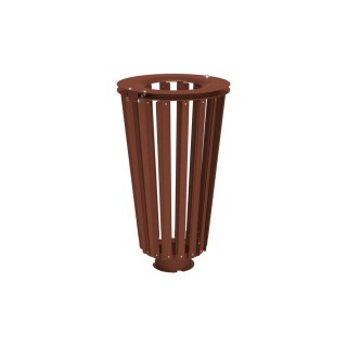 Corbeille Lofoten acier 80 litres Procity - Sans seau - Aspect Corten