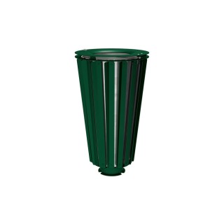 Corbeille Lofoten acier 80 litres Procity - Avec seau galva - Vert mousse
