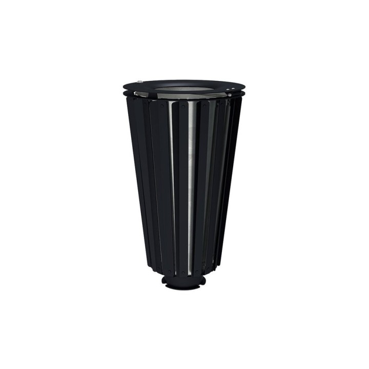 Corbeille Lofoten acier 80 litres Procity - Avec seau galva - Noir foncé