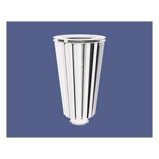 Corbeille Lofoten acier 80 litres Procity - Avec seau galva - Blanc pur