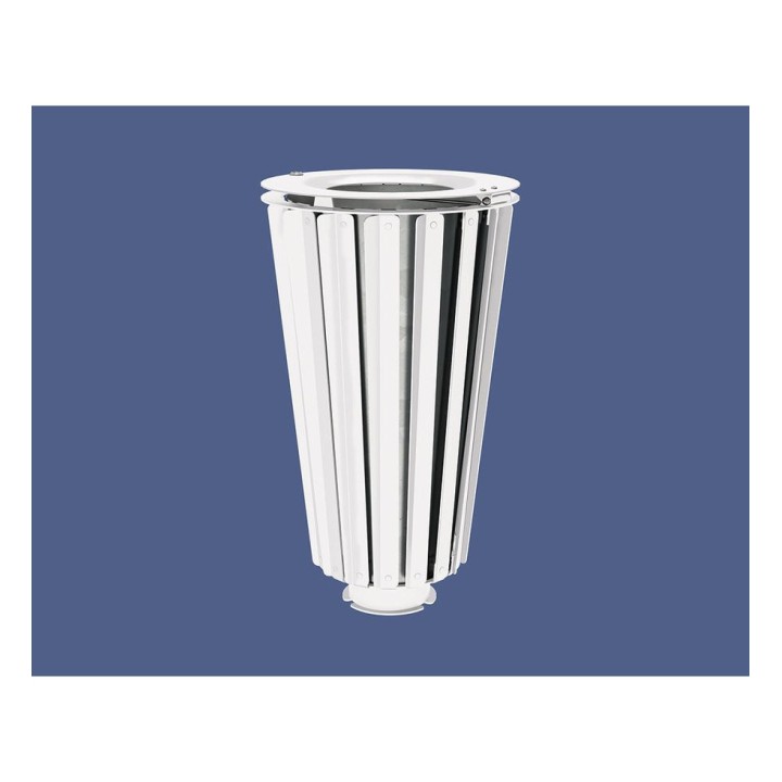 Corbeille Lofoten acier 80 litres Procity - Avec seau galva - Blanc pur