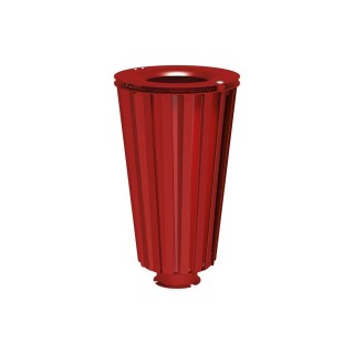 Corbeille Lofoten acier 80 litres Procity - Avec seau peint/galva - Rouge pourpre