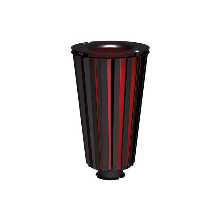 Corbeille Lofoten acier 80 litres Procity - Avec seau peint/galva - Noir foncé