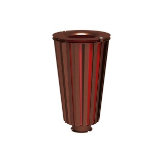Corbeille Lofoten acier 80 litres Procity - Avec seau peint/galva - Aspect Corten