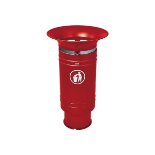 Corbeille Cévennes 60 litres Procity - Avec seau tôle électrozinguée - Rouge pourpre