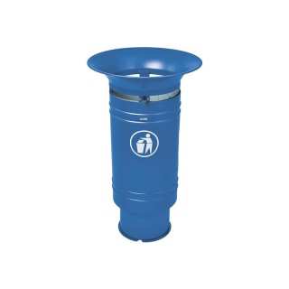 Corbeille Cévennes 60 litres Procity - Avec seau tôle électrozinguée - Bleu gentiane