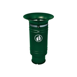 Corbeille Cévennes 60 litres Procity - Avec seau tôle électrozinguée - Vert mousse