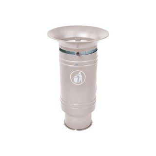 Corbeille Cévennes 60 litres Procity - Avec seau tôle électrozinguée - Gris soie