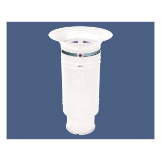 Corbeille Cévennes 60 litres Procity - Avec seau tôle électrozinguée - Blanc pur