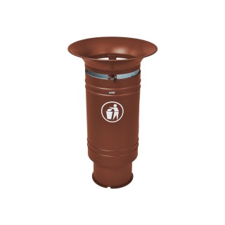 Corbeille Cévennes 60 litres Procity - Avec seau tôle électrozinguée - Aspect Corten