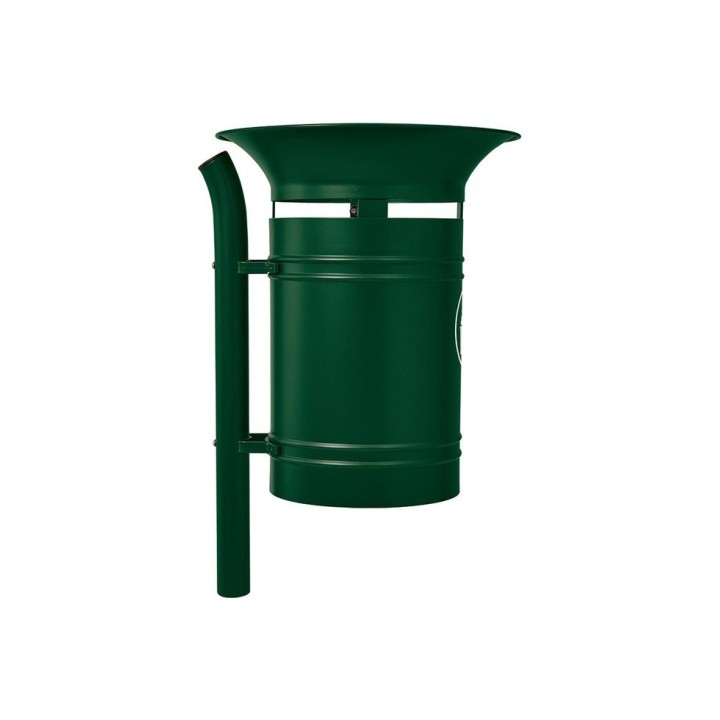 Corbeille Vanoise 40 litres Procity - Avec seau tôle électrozinguée - Vert mousse