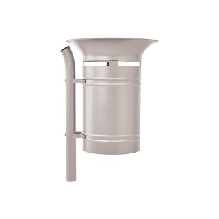 Corbeille Vanoise 40 litres Procity - Avec seau tôle électrozinguée - Gris soie