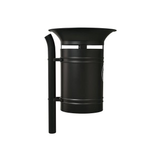 Corbeille Vanoise 40 litres Procity - Avec seau tôle électrozinguée - Noir foncé