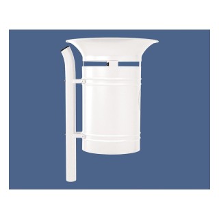 Corbeille Vanoise 40 litres Procity - Avec seau tôle électrozinguée - Blanc pur