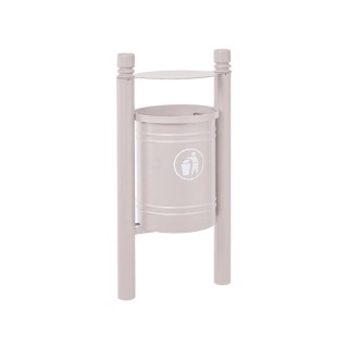 Corbeille Saintonge City 40 litres Procity - Avec seau tôle électrozinguée - Gris soie