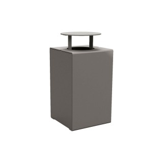 Corbeille KUB. acier 120 litres Procity - Avec couvercle - Haut. 950 mm - Gris Procity