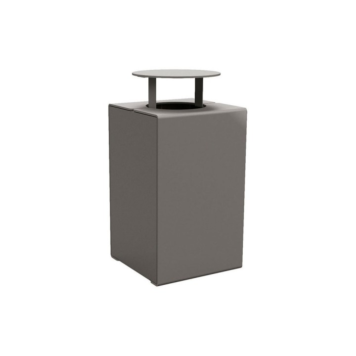 Corbeille KUB. acier 120 litres Procity - Avec couvercle - Haut. 950 mm - Gris Procity