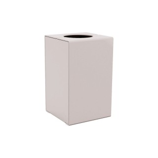 Corbeille KUB. acier 120 litres Procity - Sans couvercle - Haut. 750 mm - Gris soie