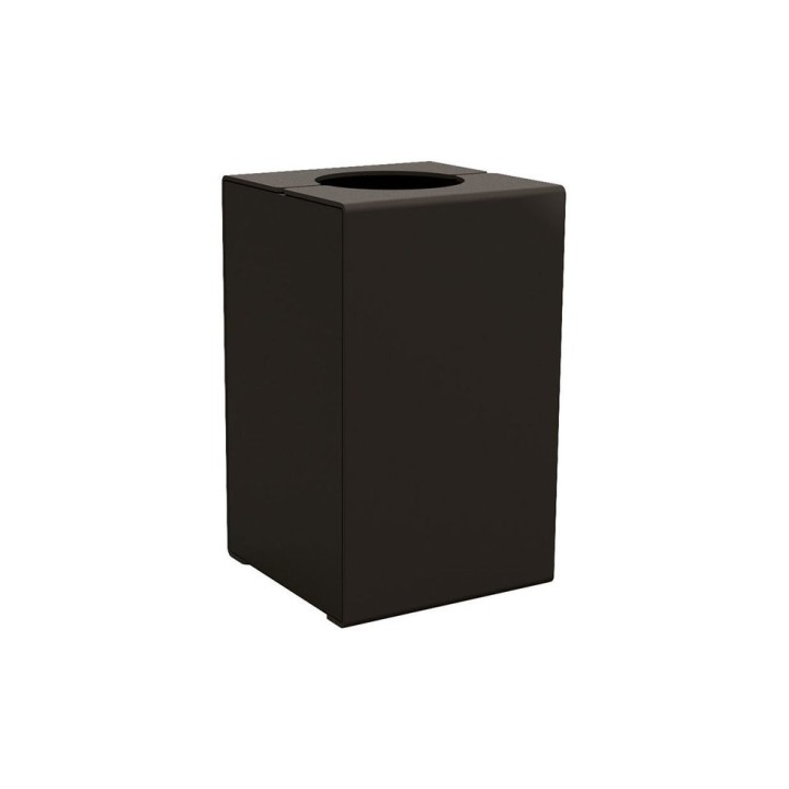 Corbeille KUB. acier 120 litres Procity - Sans couvercle - Haut. 750 mm - Noir foncé