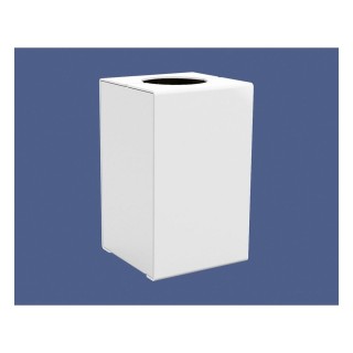 Corbeille KUB. acier 120 litres Procity - Sans couvercle - Haut. 750 mm - Blanc pur