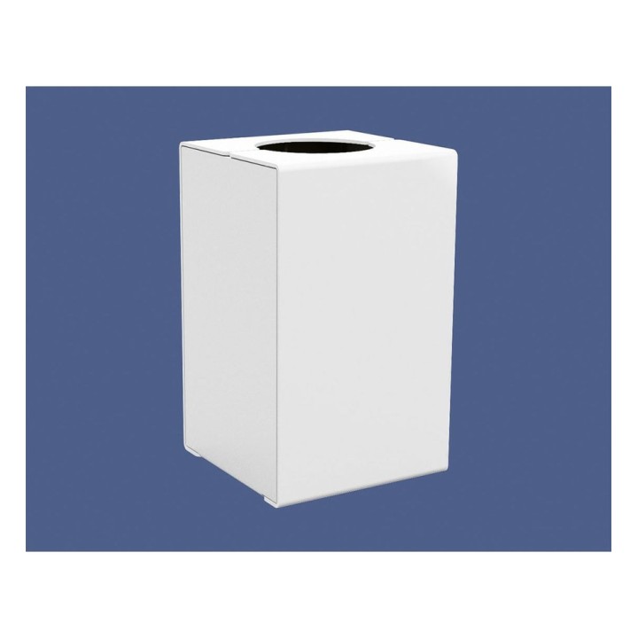 Corbeille KUB. acier 120 litres Procity - Sans couvercle - Haut. 750 mm - Blanc pur