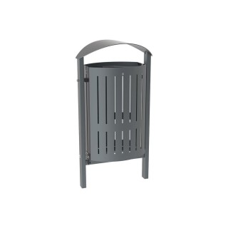 Corbeille Silaos acier 50 litres Procity - Scellement direct - Sans cendrier - Gris Procity
