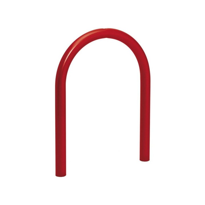 Appui vélos trombone Procity - Ø 60 mm - Sans signalétique - Peint/galva - Scellement direct - Rouge pourpre