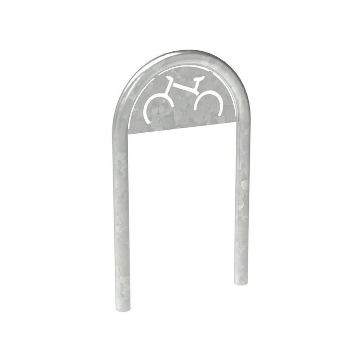Appui vélos trombone Procity - Ø 60 mm - Avec signalétique - Galva - Scellement direct
