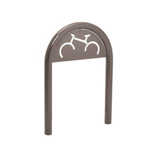 Appui vélos trombone Procity - Ø 60 mm - Avec signalétique - Peint/galva - Scellement direct - Gris Procity