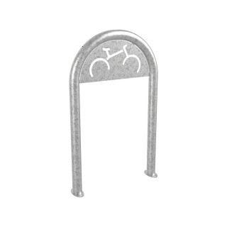 Appui vélos trombone Procity - Ø 60 mm - Avec signalétique - Galva - Sur platines
